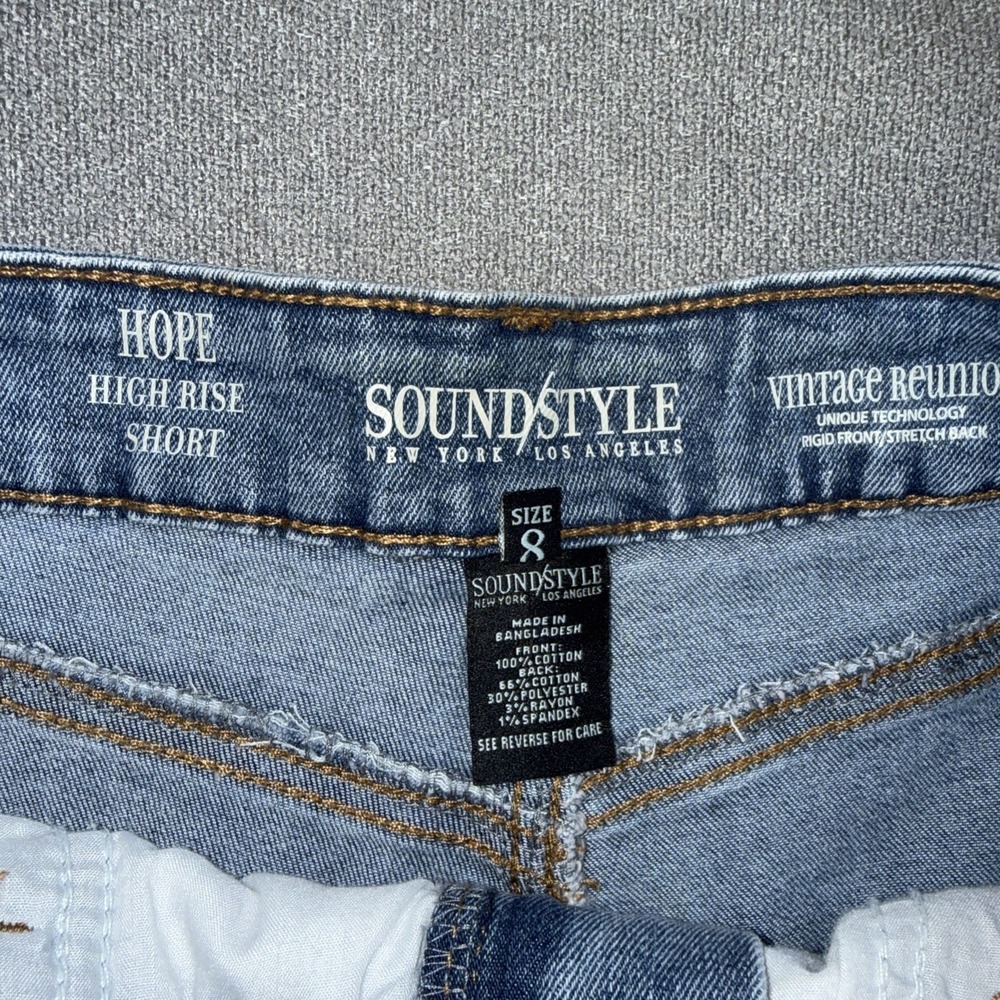 Sound Style Hope Vintage Reunion High Rise Shorts Women's Size 8/29 Distressed - Picture 4 of 7